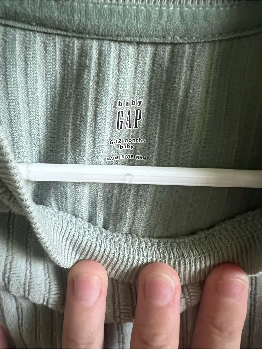 GAP baby Ribbed set in Sage Green